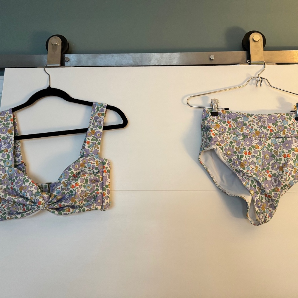 Montce Floral Bikini Set - Lavender and Green